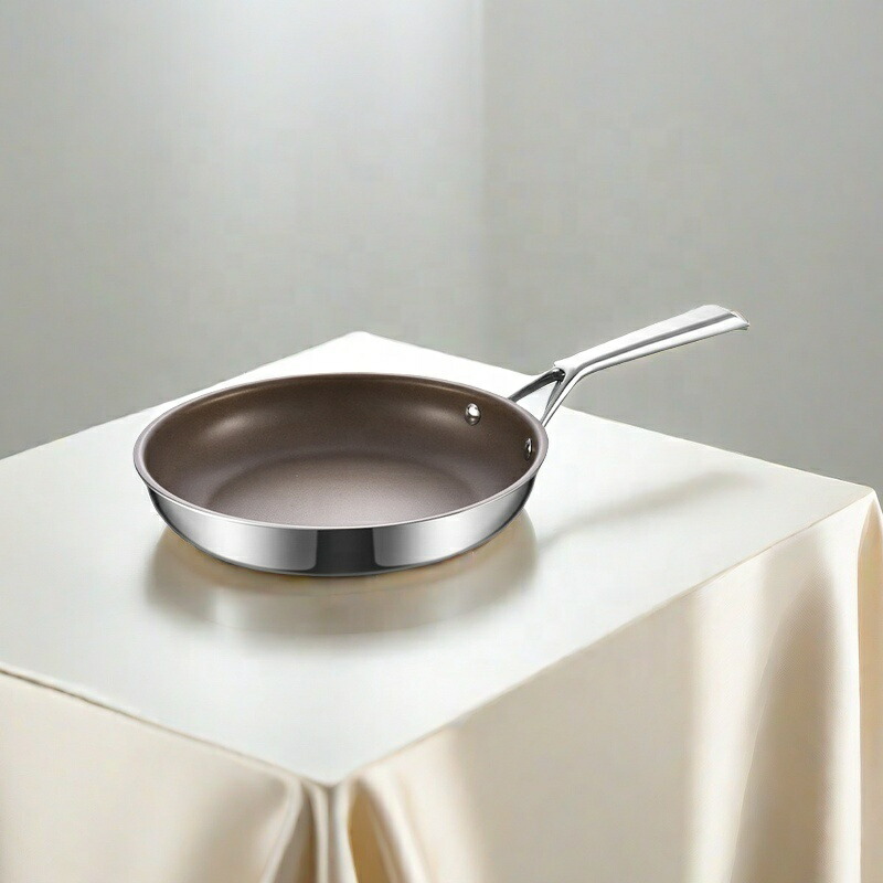 高特性勝手もとフライパン水溶性上塗り目玉焼き食パンステンレス鋼鋼304フライパン手持ち部分付き添い人