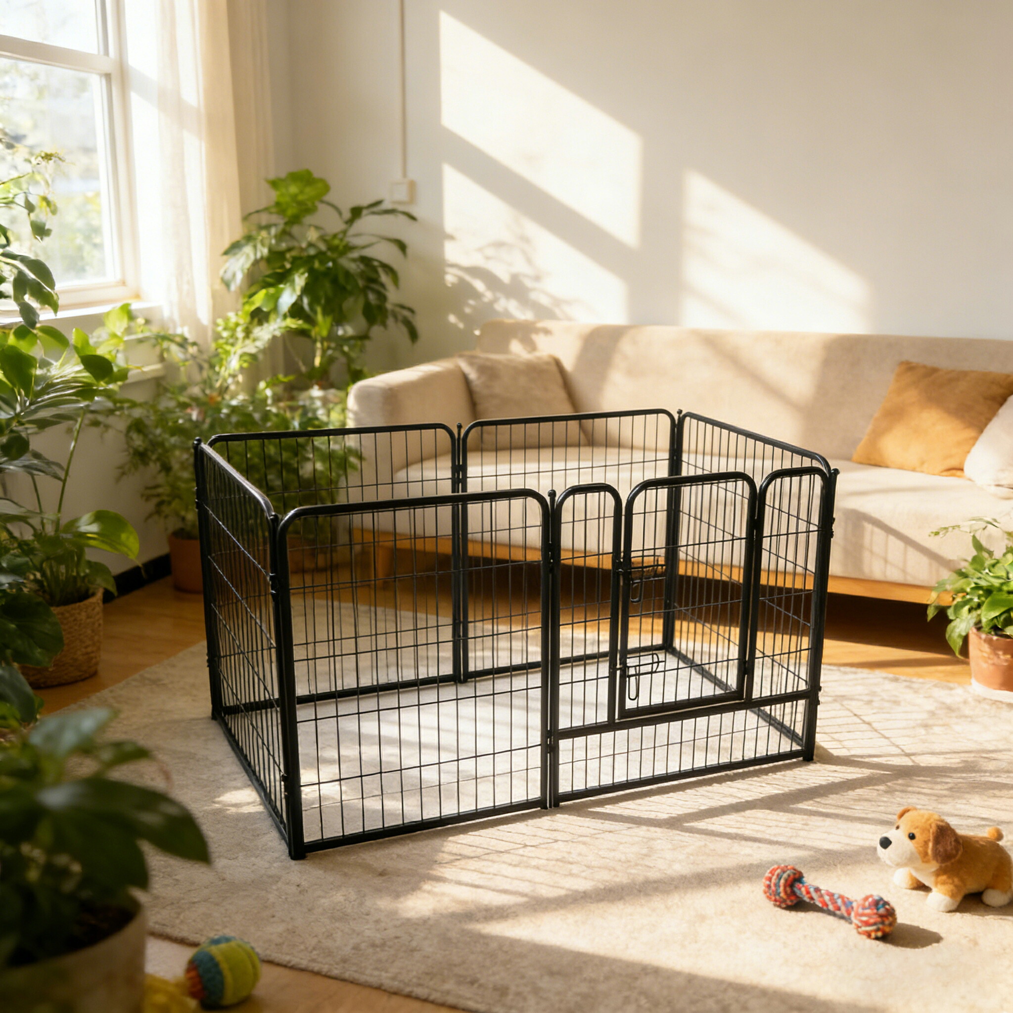 犬用駒寄せ、愛玩動物駒寄せ、高めで奥ふかさのある屋内犬用伏せ籠、小型犬・中型犬用、身寄り用距てる部屋の入り口、