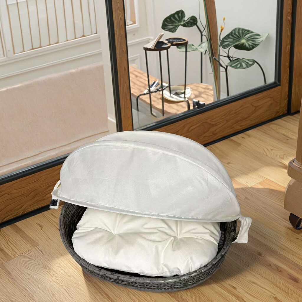 屋内/屋外ユニークなデザイン簡単折りたたみ可能人工PEラタンペット犬ベッドソリッドパターン持続可能な特徴|日用雑貨NEWPRODUCT