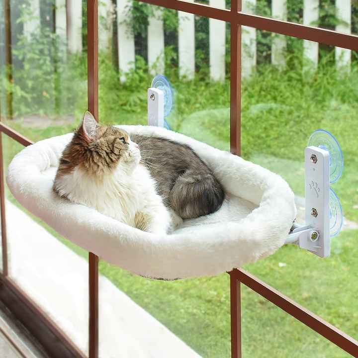 猫ハンモックパーチ矩形日向ぼっこベッドサイドウィンドウ猫ベッドソリッドパターンボックスパッキング