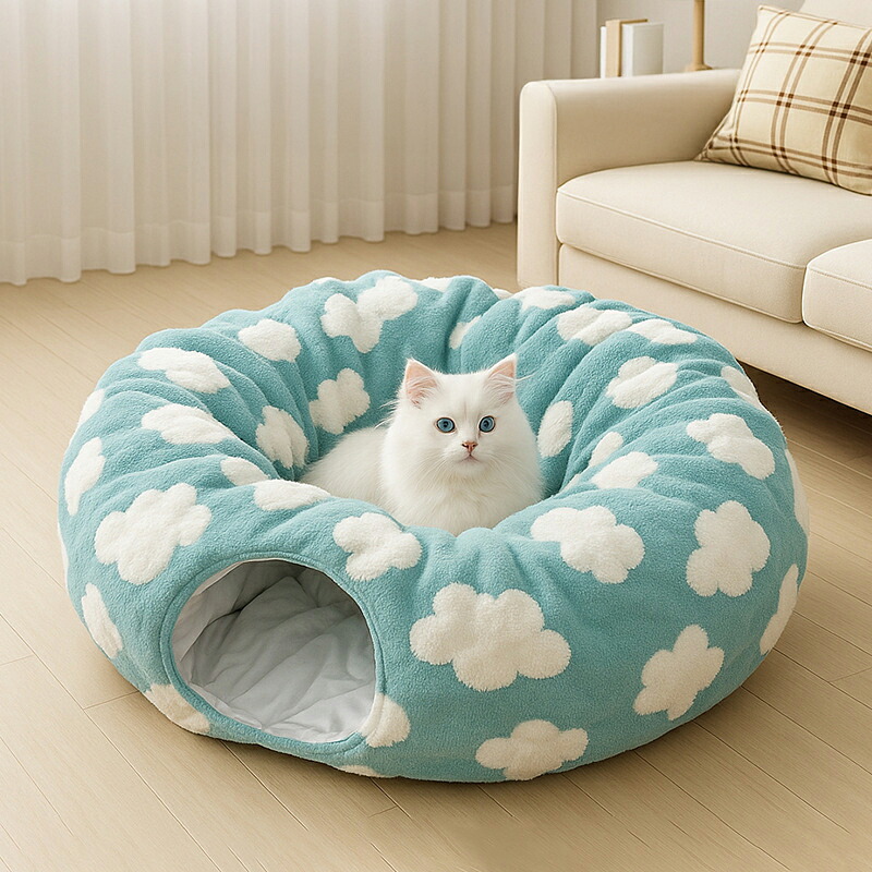 猫トンネルおもちゃ オールシーズン 折りたたみ式 猫トンネルベッド 犬 ペットハウス 猫 隠れ家トンネルベッド｜日用雑貨NEWPRODUCT