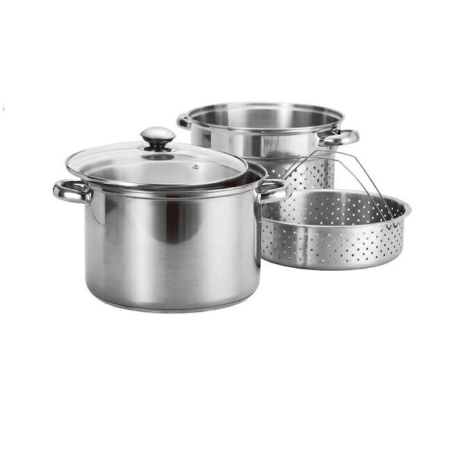 ステンレス鋼製パスタ蒸し器