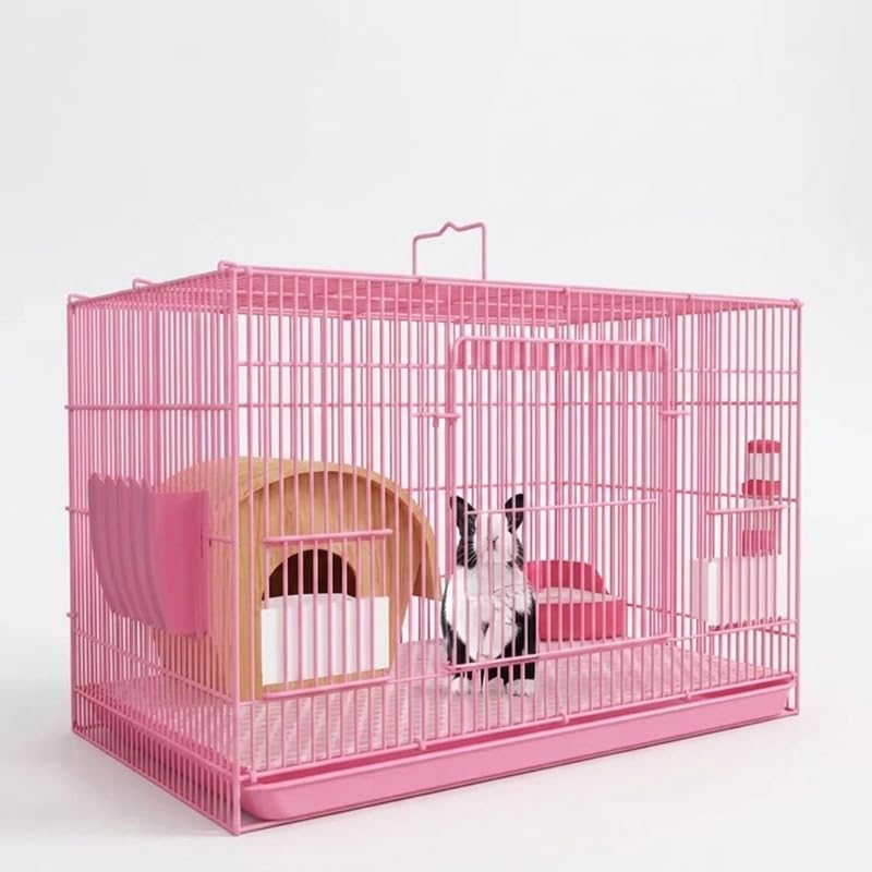 ウサギ小屋 ウサギ用ケージ 小動物用ケージ 折りたたみ式 小動物用 チンチラモルモットデグー向け 透明大型 引き出しトイレ付き 網かじり防止 休憩所付き スロープ天井扉 組立掃除簡単 (L,ホワイト)|日用雑貨NEWPRODUCT