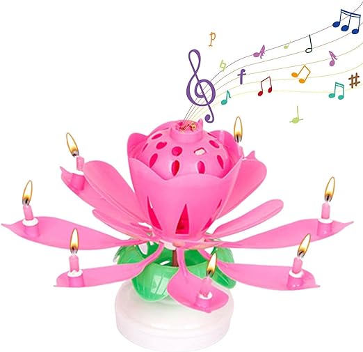 蓮の花の西洋菓子蝋燭 マジックフラワーバースデーキャンドル 派手に信じられないほどの誕生日蝋燭 マルチカラーミュージカルケーキキャンドル 生まれ落ちる日寄りあいの蝋燭 ハッピーバースデーキャンドル