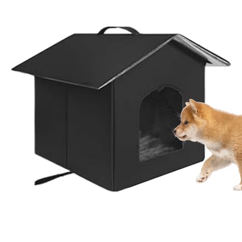 屋外用キャットハウス 耐候性加工,全天候対応 屋外キャットハウス | 洗えるペット用子猫ネストケーブ | 庭 ベランダ ガーデン 屋内兼用 暖かい猫の巣|日用雑貨NEWPRODUCT