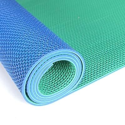 浴室マット 滑り止めマット 風呂マット 大判 風呂用すのこ 1枚マット2色 厚さ5mm PVC カビない 抗菌 速乾 自由DIY 赤ちゃん 高齢者 転倒防止 介護用品 業務用 浴室内 洗い場 ブルー+グリーン|日用雑貨NEWPRODUCT