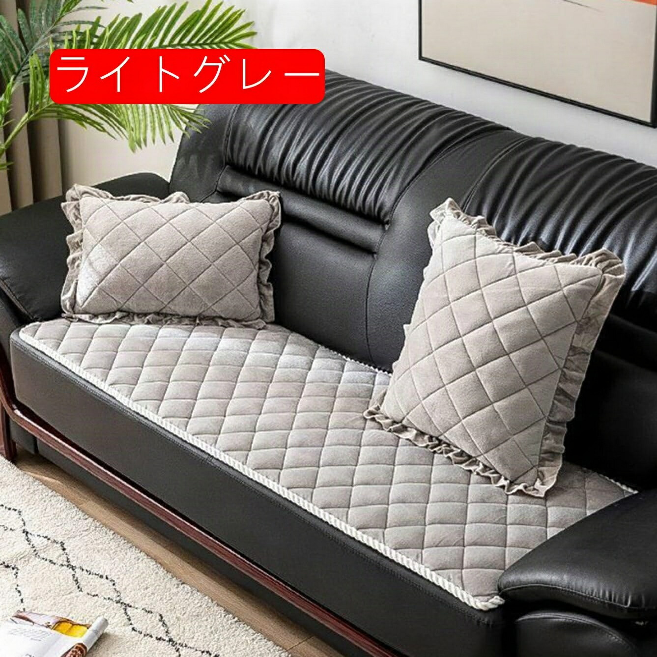 シートクッション 大きめ ライトグレー 55*190cm 椅子 座布団 ざぶとん 長座布団 ロング シートクッション お昼寝クッション 折りたたみ 夏用 ソファーパッド ごろ寝長座布団 ソファー用クッ｜日用雑貨NEWPRODUCT