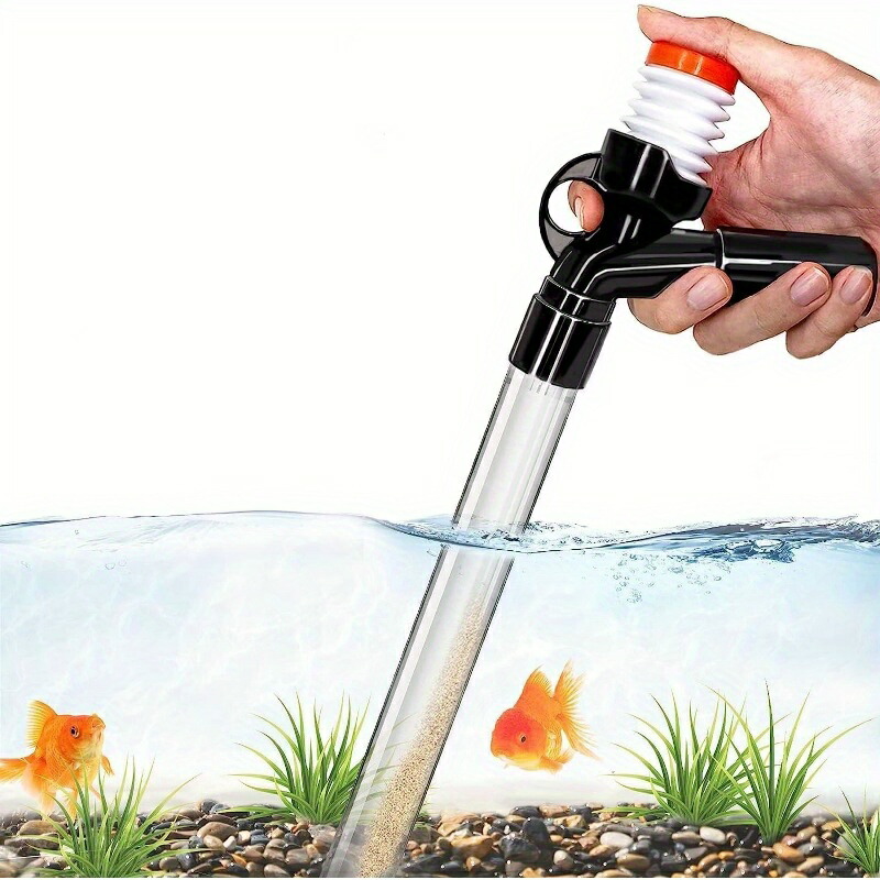 長いノズル、水交換、エアプレスボタン、流量調整可能なBPAフリーの魚の水槽用砂利クリーナーキット｜日用雑貨NEWPRODUCT