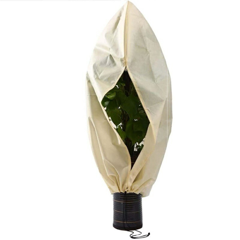 植物 保護カバー 2点セット 不織布 植物保温ネット ジッパー付き 霜 雪 風 虫害対策 巾着式 植物防寒カバー 透光性 通気性 折りたたみ 再利用可能 冬用 防寒対策 観葉植物 屋外 園芸用品｜日用雑貨NEWPRODUCT