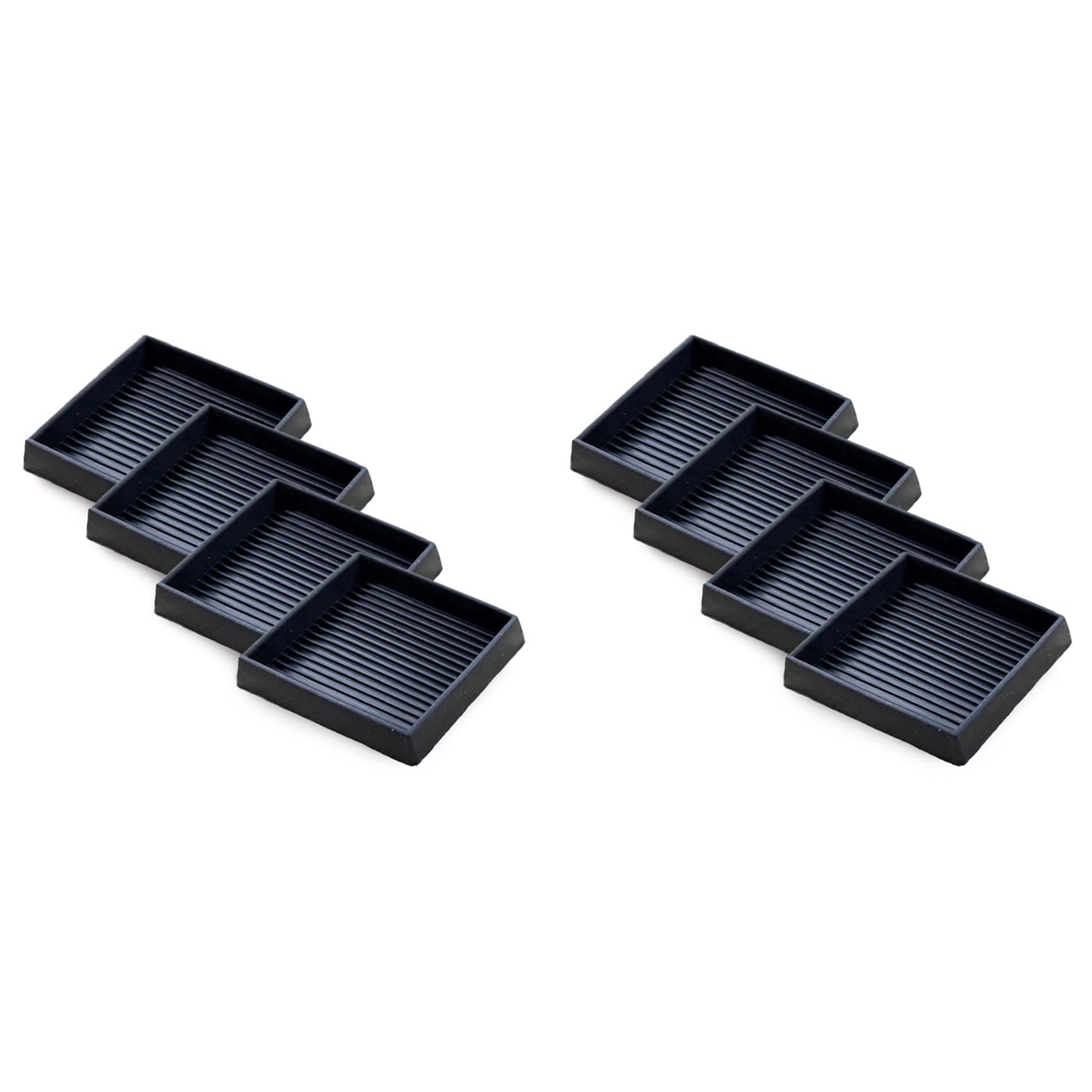 8個 滑り止め家具パッド - 2.5X2.5インチ正方形ゴム製滑り止めキャスターカップ、脚コースター - ソファ、椅子、ベッドストッパー｜日用雑貨NEWPRODUCT