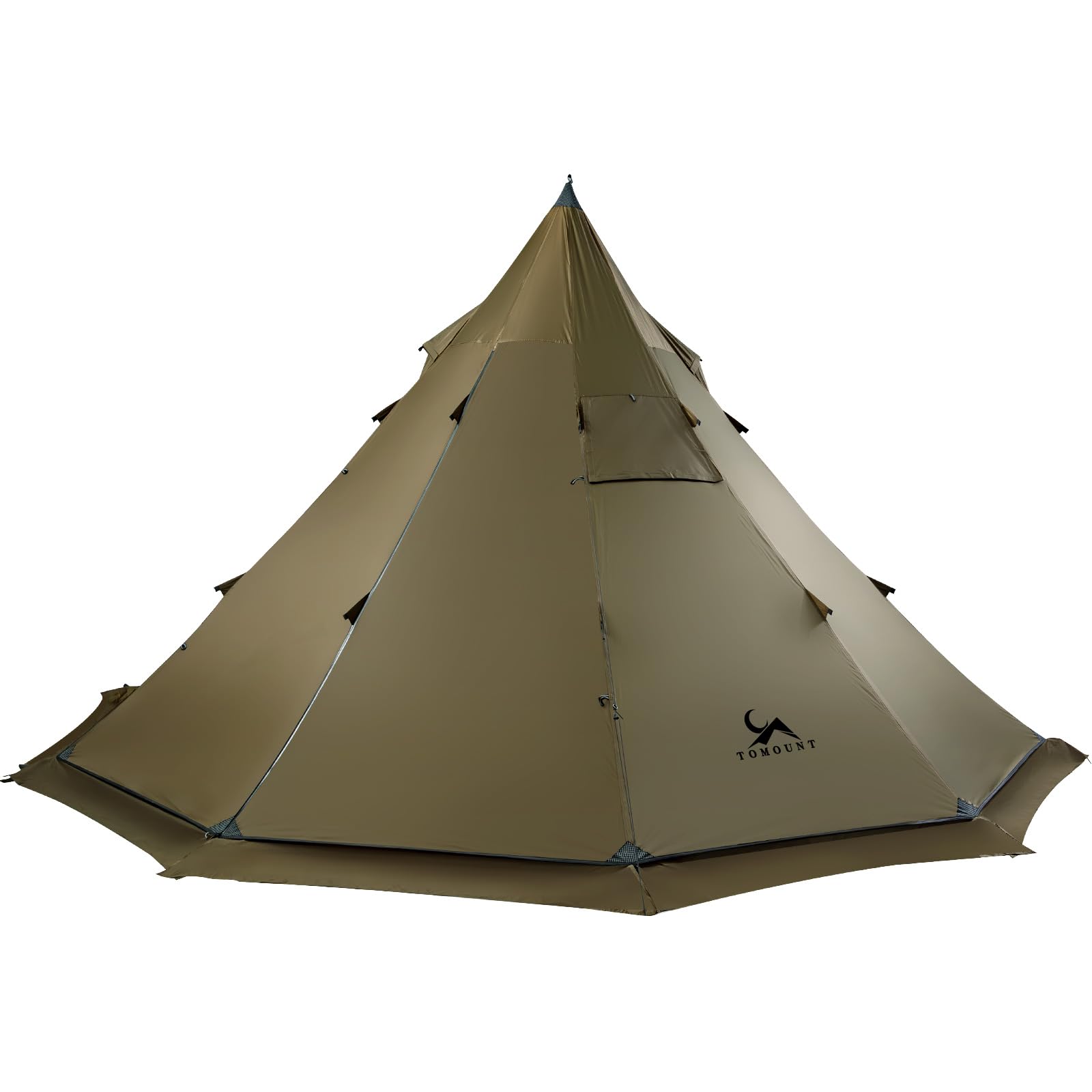 ワンポールテント 高さ2.4m 75Dナイロン ホットテント 直径4.2m 耐水圧4000mm 1-4人用 大型ティピーテント 十角形 軽量 引裂き防止 煙突穴付き 簡単設営 多機能 通気性 4シーズン適用 キャンプ用 アウトドア｜日用雑貨NEWPRODUCT