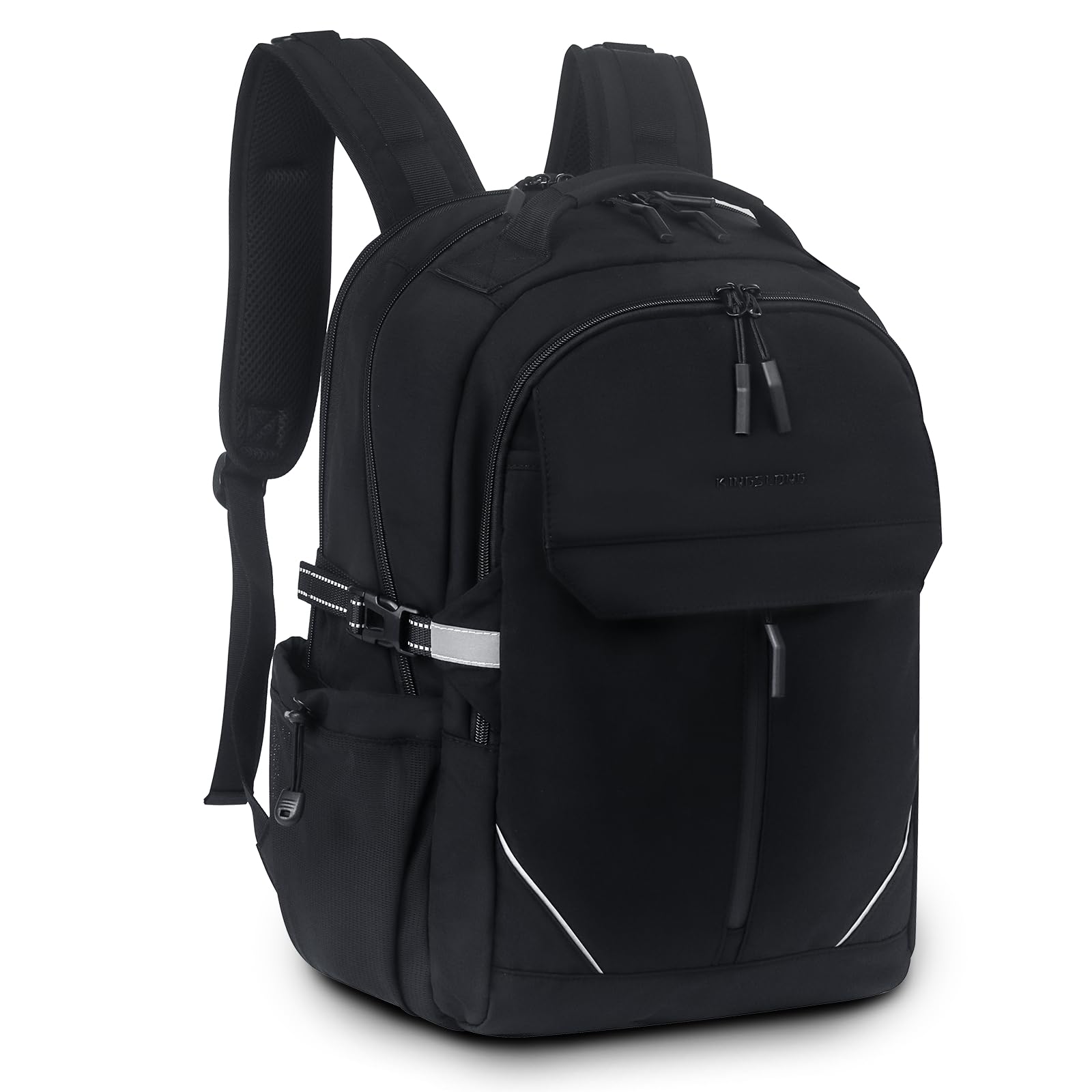 リュック バックパック メンズ レディース 25L 大容量 15.6インチPC収納 防水 三層収納 ビジネスリュック リュックサック 軽量 通勤 通学 旅行 男女兼用 キャリーオン機能付き タウンリュック ブラック｜日用雑貨NEWPRODUCT