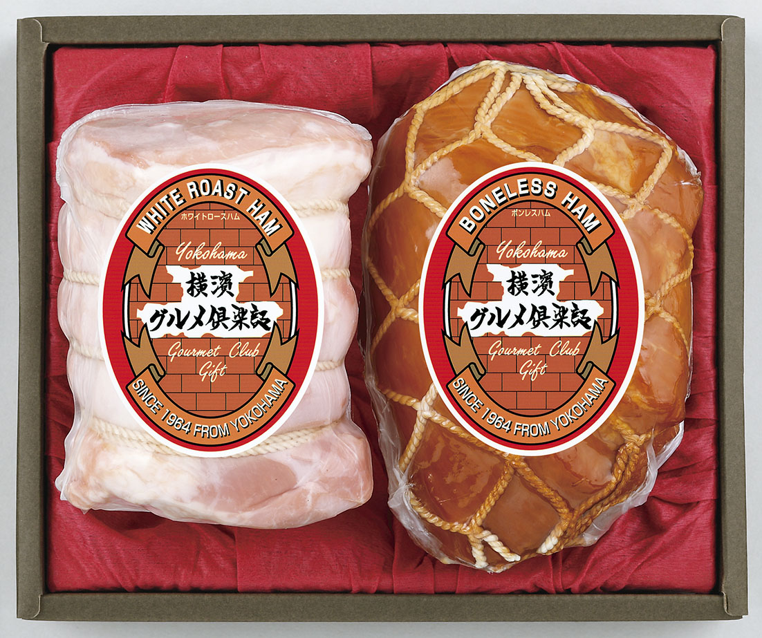 楽天市場 ハム ギフト ギフトセット ホワイトロースハム 400g ボンレスハム 370g 詰合せ 横浜グルメ倶楽部 ロースハム お歳暮 お中元 お年賀 ご挨拶 内祝い お返し 贈答品 ニュー クイック 楽天市場店