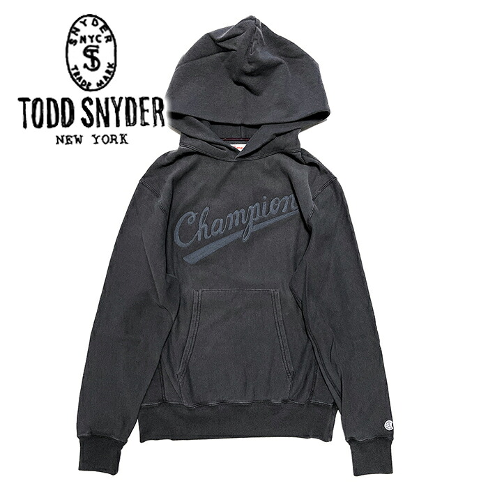 【送料無料】 【楽ギフ_包装】 【メンズ プルオーバーパーカー・グレー】 TODD SNYDER トッドスナイダー CHAMPION チャンピオン 【M】 ”トッドスナイダーチャンピオンコラボポップオーバーフーディ”