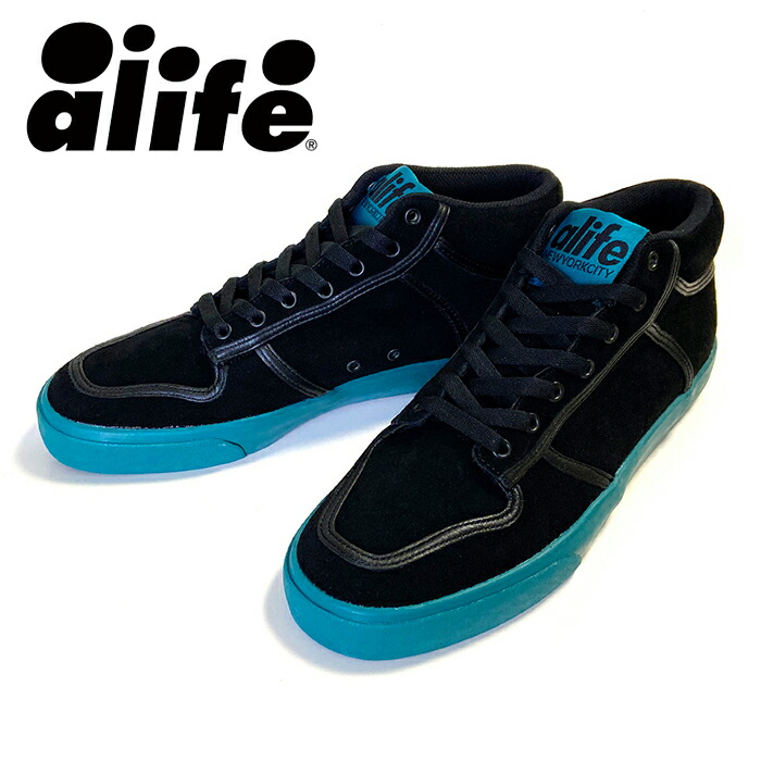 【百貨店SALE 20％OFF】【メンズ スニーカー・黒いこと】ALIFEエーライフ【EVERYBODY MID BLACK SUEDE】【US9】”エーライフエブリバディミッドブラックスエードスニーカー”