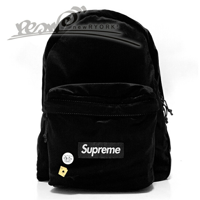 【百貨店SALE 10％OFF】【メンズ うしろ側容器に並べる・黒いこと】Supremeシュプリーム【Velvet Backpack】【FW25B8】”シュプリームベルベットバックパック”