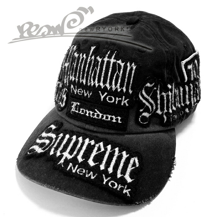 【貨物輸送無料】【楽ギフ_荷拵え】【メンズ 旗がしら・黒いこと】Supremeシュプリーム【City Patches 6-Panel】【SS26H39】”シュプリームシティパッチ6ダイアログボックス旗がしら”