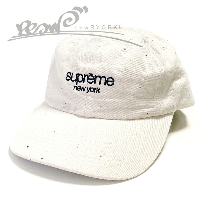 【送料無料】【楽ギフ_包装】【メンズ キャップ・ナチュラル】Supremeシュプリーム【Sequin Denim Classic Logo 6-Panel】【SS26H23】&rdquo;シュプリームスパンコールデニムクラシックロゴ6パネルキャップ&rdquo;｜newRYORK（ニューリョーク）