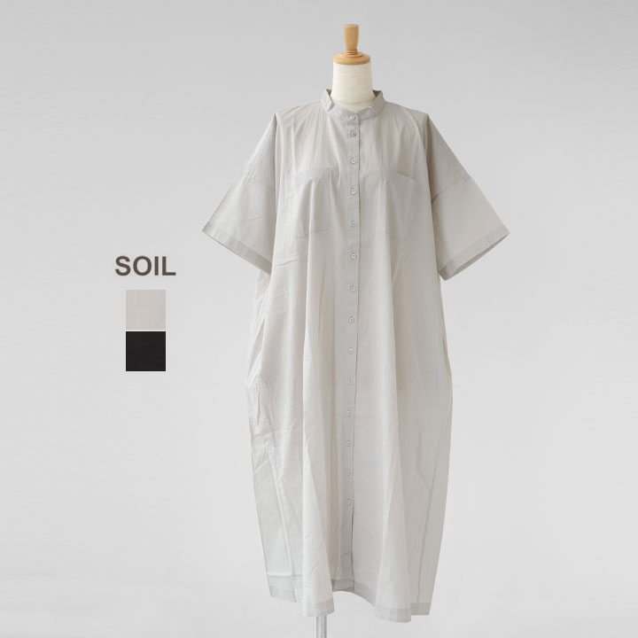 【20%OFF!SUMMER SALE対象】SOIL ソイル|バンドカラーバックサイドギャザーワンピース NSL26004|news-webshop(ニューズ)