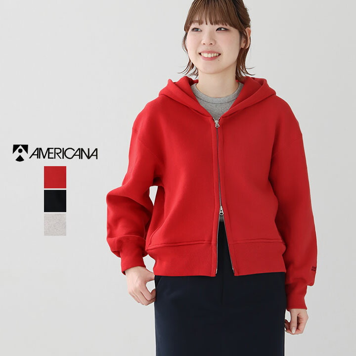 AMERICANA アメリカーナ｜クロップド フルジップフーディ BRF-798A 16,401円