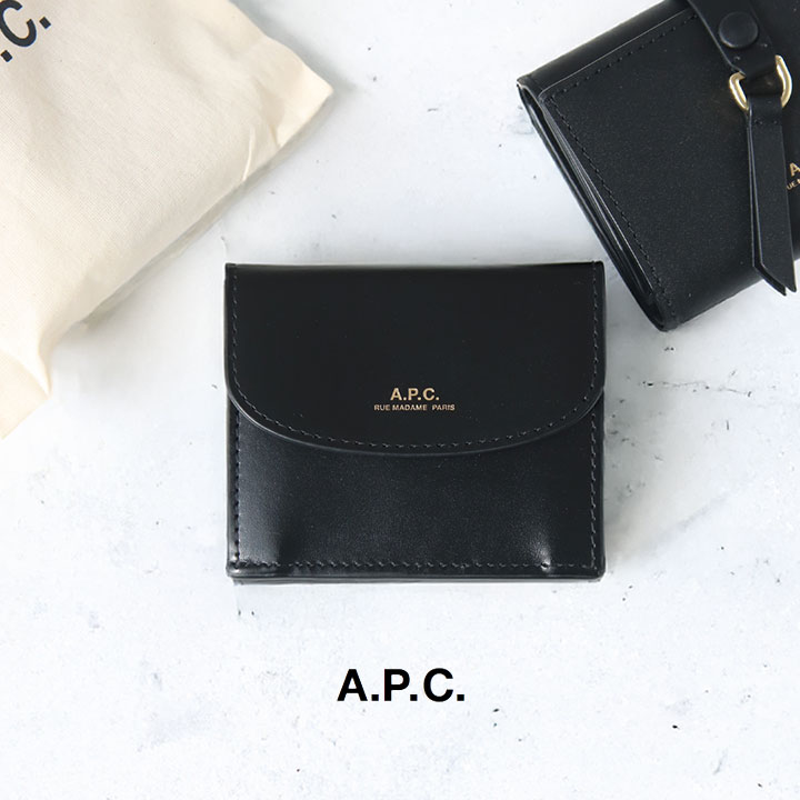 【A.P.C. 】アーペーセー 三つ折り財布　黒 楽天市場】APC A.P.C. アーペーセー 三つ折り財布 compact lois