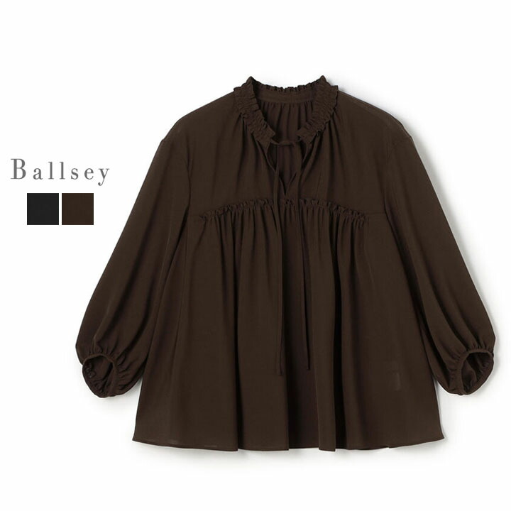 Ballsey ボールジィ| シアートロピカル ボリュームギャザーブラウス 11-01-54-01102
