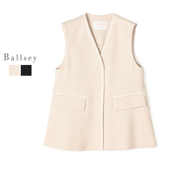 2025AW BALLSEY フェザーヤーン ペプラムベスト　ボールジィ Ballsey（ボールジィ） ベスト ジレ フェザーヤーン ペプラムベスト
