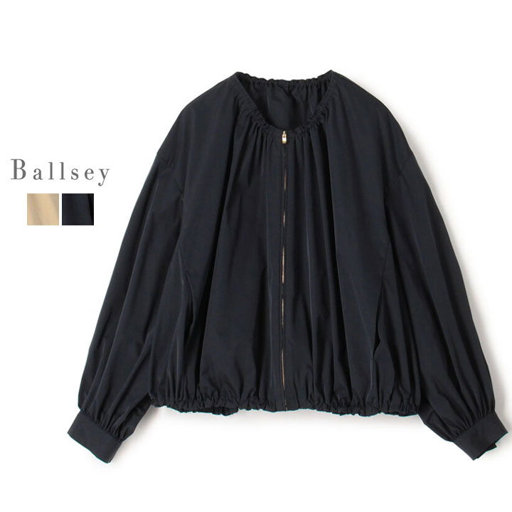 Ballsey ボールジィ｜ライトパウダリータフタ ギャザーブルゾン 11-07-62-07101 24,750円