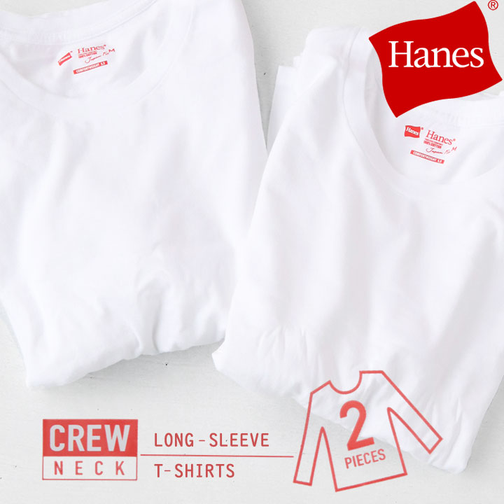 クルーネック スムース ロング スリーブ HANES ヘインズ main image 0