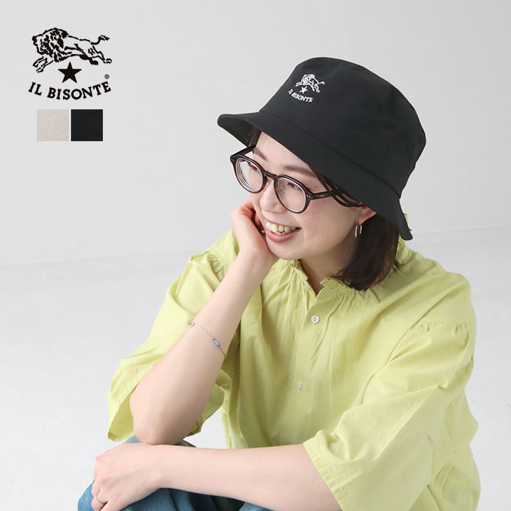 IL BISONTE ブラック バケットハット IL BISONTE イルビゾンテ 帽子 バケットハット ハット バケハ 54242-3