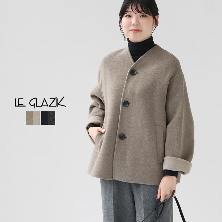 楽天市場】Le glazik(ル グラジック) Vネック シャツジャケット