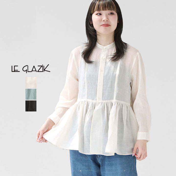 レディース　LE GLAZIK  ル グラジック　Vネック シャツジャケット　Vネック　シャツ　ブラウス　LG-B0256CUP 楽天市場】Le glazik(ル グラジック) Vネック シャツジャケット