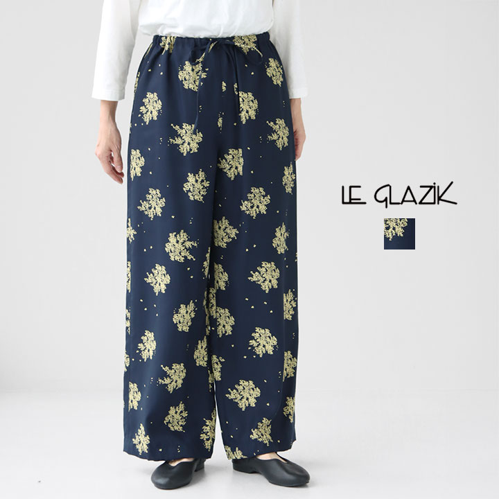 Le glazik ル グラジック｜ツイルプリント エラスティックパンツ LG-E0310PTO