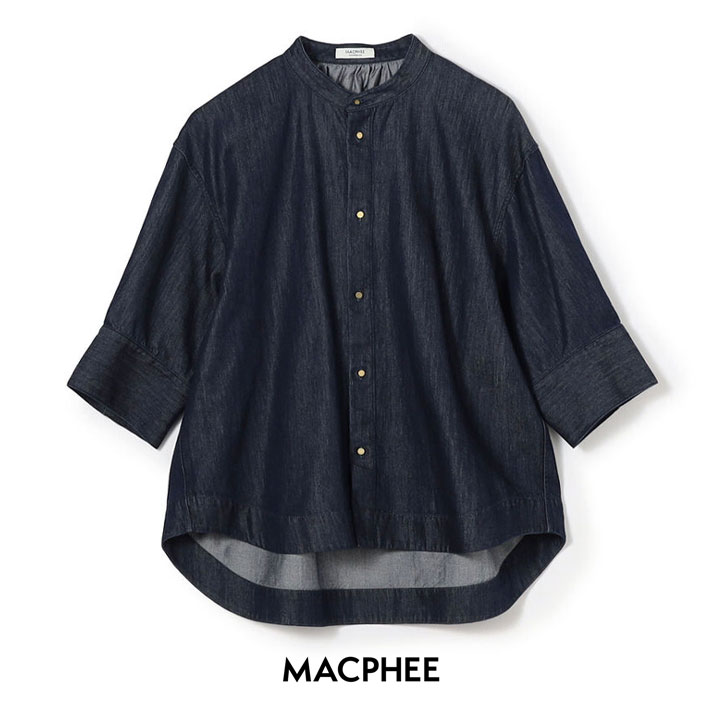MACPHEE マカフィー｜コットンセルロースデニム オーバーサイズシャツ 12-01-62-01405｜news-webshop（ニューズ） 15,466円