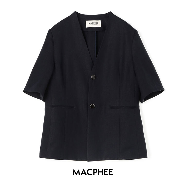 MACPHEE マカフィー|リネンレーヨンツイル ハーフスリーブジャケット 12-07-62-07503|news-webshop(ニューズ)