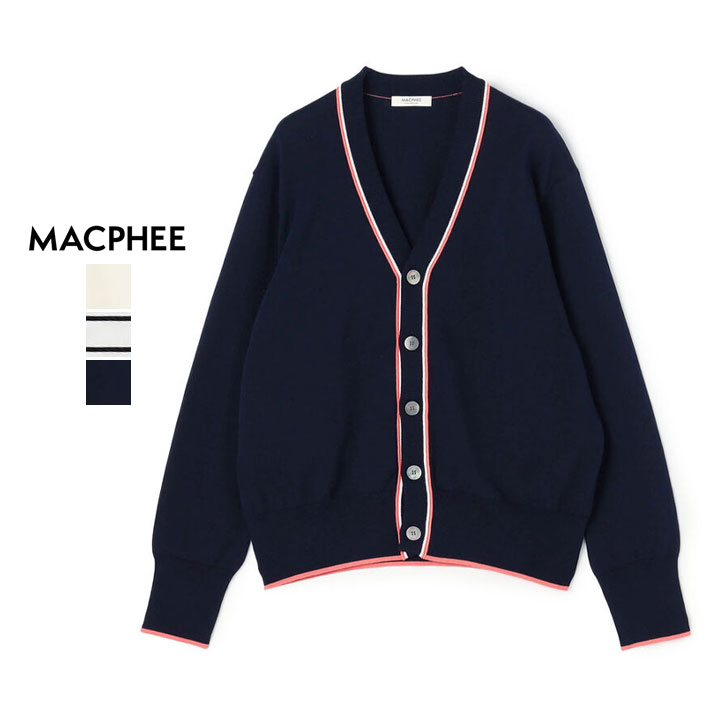 MACPHEE マカフィー｜ドライコットン Vネックカーディガン 12-02-62-02201