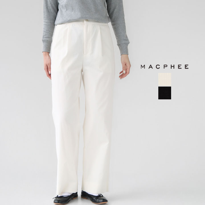 MACPHEE マカフィー｜コットンコーデュロイ タックストレートパンツ 12-04-54-04231