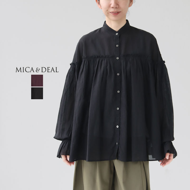 【20%OFF!SUMMER SALE対象】MICA & DEAL マイカ&ディール|ギャザーボイルブラウス 0125301225|news-webshop(ニューズ)