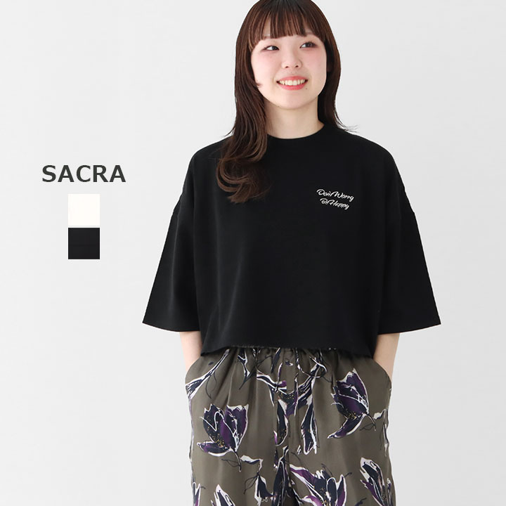 SACRA サクラ｜AUTUMN EX.FINE フリース クロップド ロゴトップス 125554091
