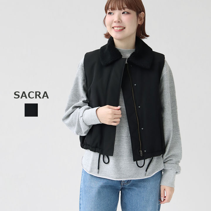 【20％OFF！】SACRA サクラ｜パディング ハイカウント タッサー ショートジレ 125605061