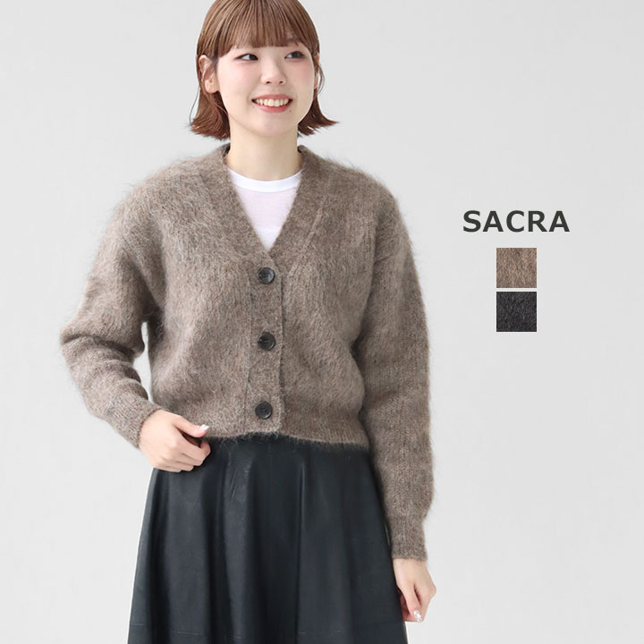 楽天市場】SACRA/サクラ MOHAIR ALPACA FURROW CARDIGAN140/MOCHA