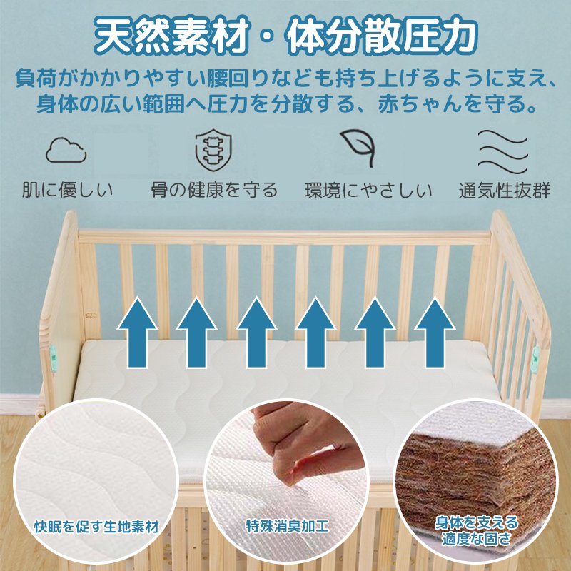 市場 ベビーベッド おすすめ 高さ3段階調節 蚊帳 出産祝い 添い寝 二年保証 学習デスク 赤ちゃん マットレス付き ゆりかご 新生児 木製 枕付き  すのこ