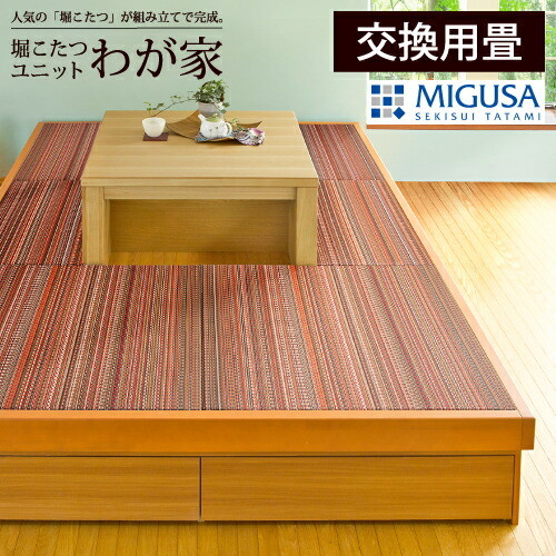 【交換用畳】堀こたつユニット「わが家」交換用畳　へりなし美草