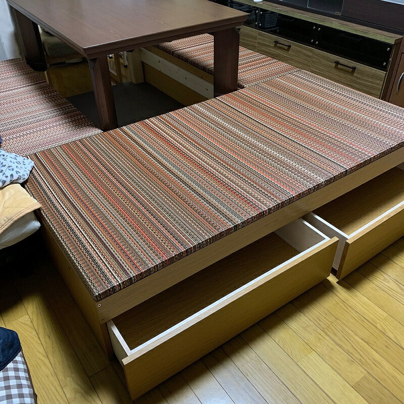 楽天市場 高床式 ユニット 畳 美草60 160 引出付 高さ33cm畳収納 収納畳 畳ベッド 畳box 畳ボックス タタミベッド スツール たたみ ベッド ニュー畳ライフ