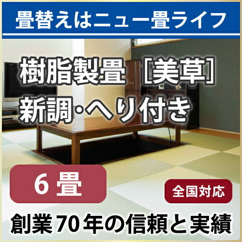 畳替え(新調 へり付き 6畳)