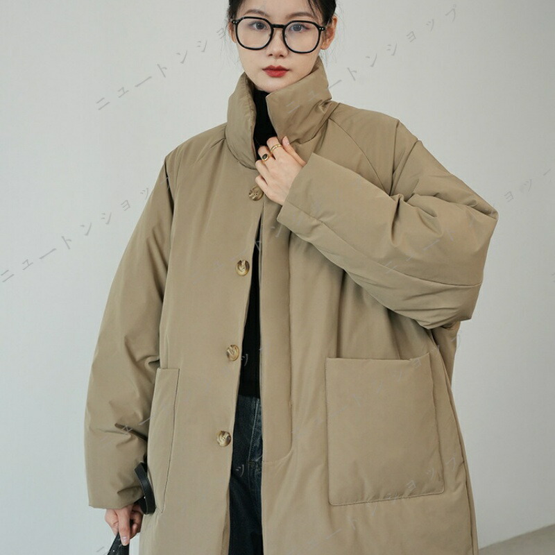 ベンチコート レディース ロング ダウンコート ロングコート 冬 アウター 中綿コート 軽量 フード付き 冬服 防寒 防風 厚手 大きいサイズ 通勤 通学 カジュアル