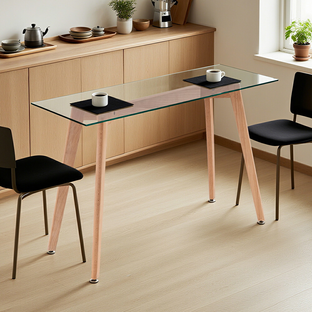 楽天市場】【レビュー特典あり】Newvalue ガラステーブル 丸い 足長