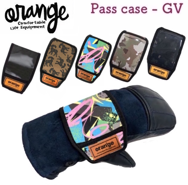 oran'ge オレンジ pass case - GV スノーボード パスケース グローブ ネオプレーン チケット リフト券入れ アクセサリー グッズ 雑貨画像