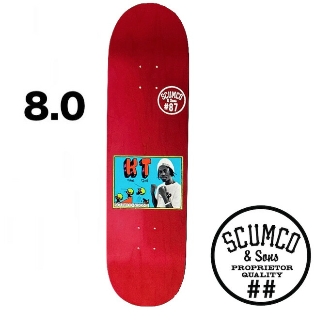 【楽天市場】Scumco & Sons スカムコ アンド サンズ Dave Abair 8.0inc デッキ DECK skate スケボー  スケートボード : New Village