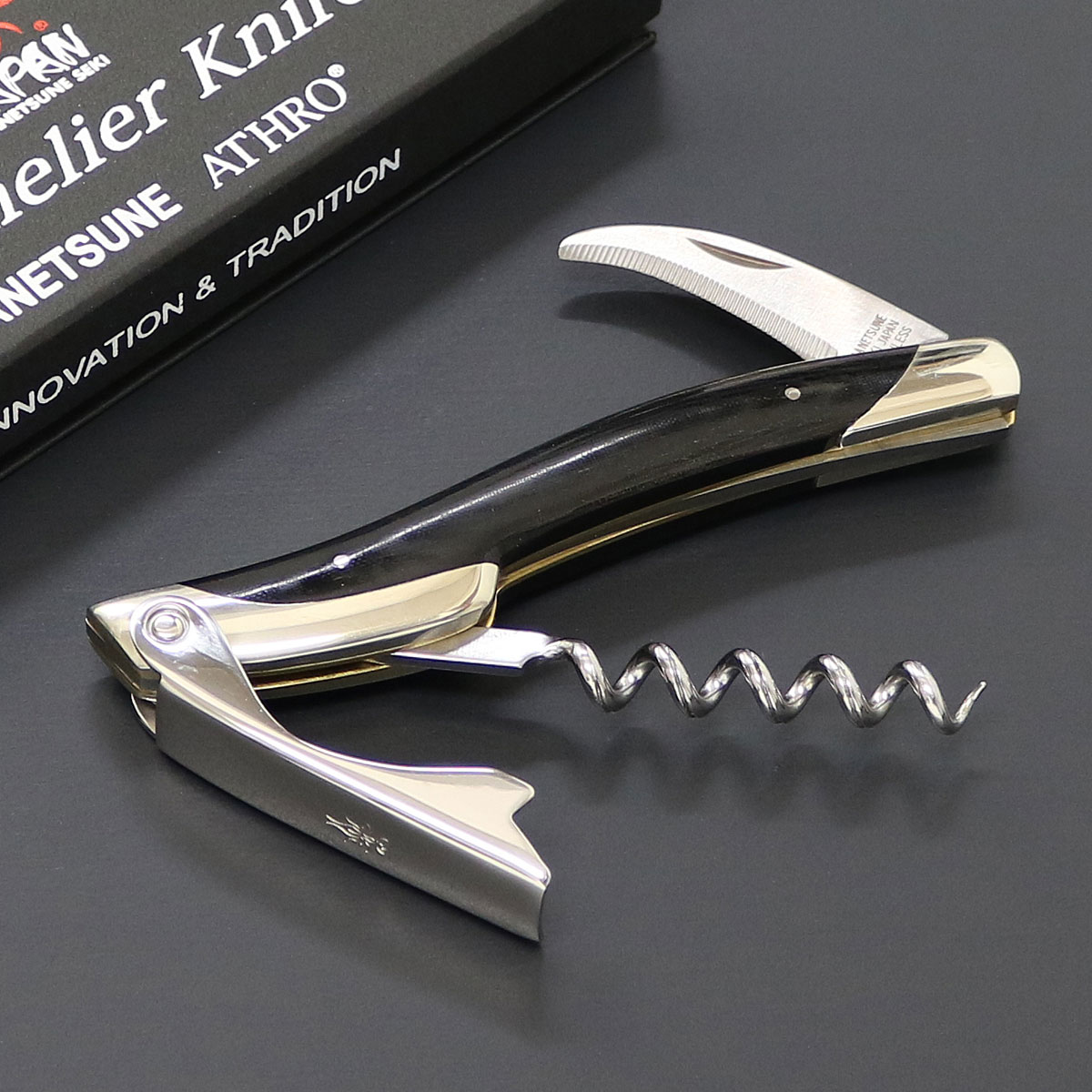 楽天市場】関兼常 ATHRO アスロ ソムリエナイフ KC-002 ブラックリネン